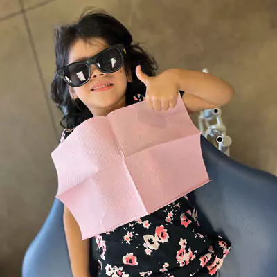Gladstone Kids Teeth Cleaning Happy dental patient