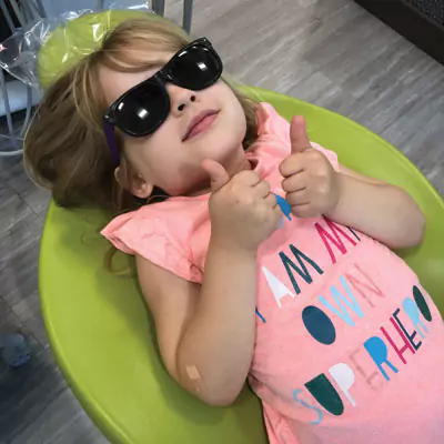 General Anesthesia Dentistry Gladstone Patient Two Thumbs Up